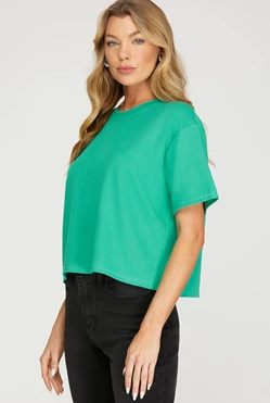 Brett Short Sleeve Round Neck Knit Top - Be You Boutique