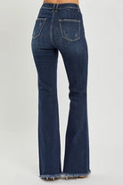 Risen Manhattan High Rise Vintage Flare Frayed Hem Jeans - Be You Boutique